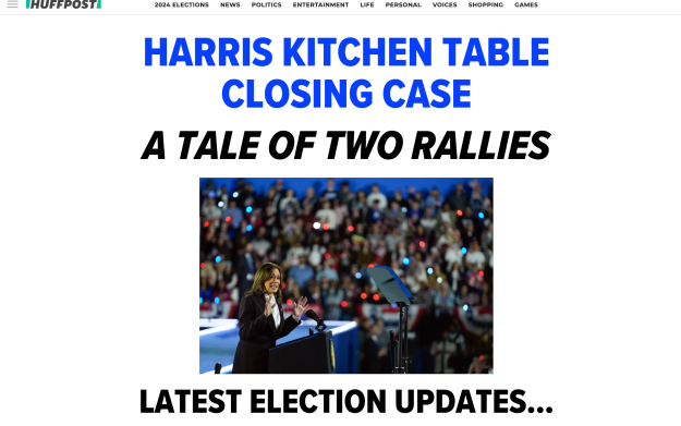 Kamala Harris addresses a political rally with a large crowd, an event held during the election season.