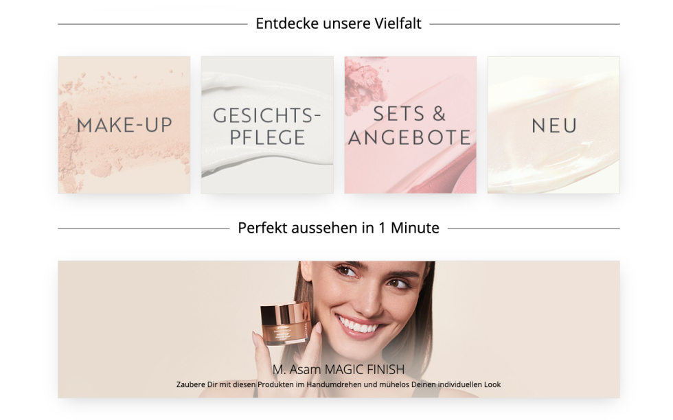 M. Asam Kosmetik: Make-up, Hautpflege, Sets und Neuheiten für einen makellosen Schönheits-Look.