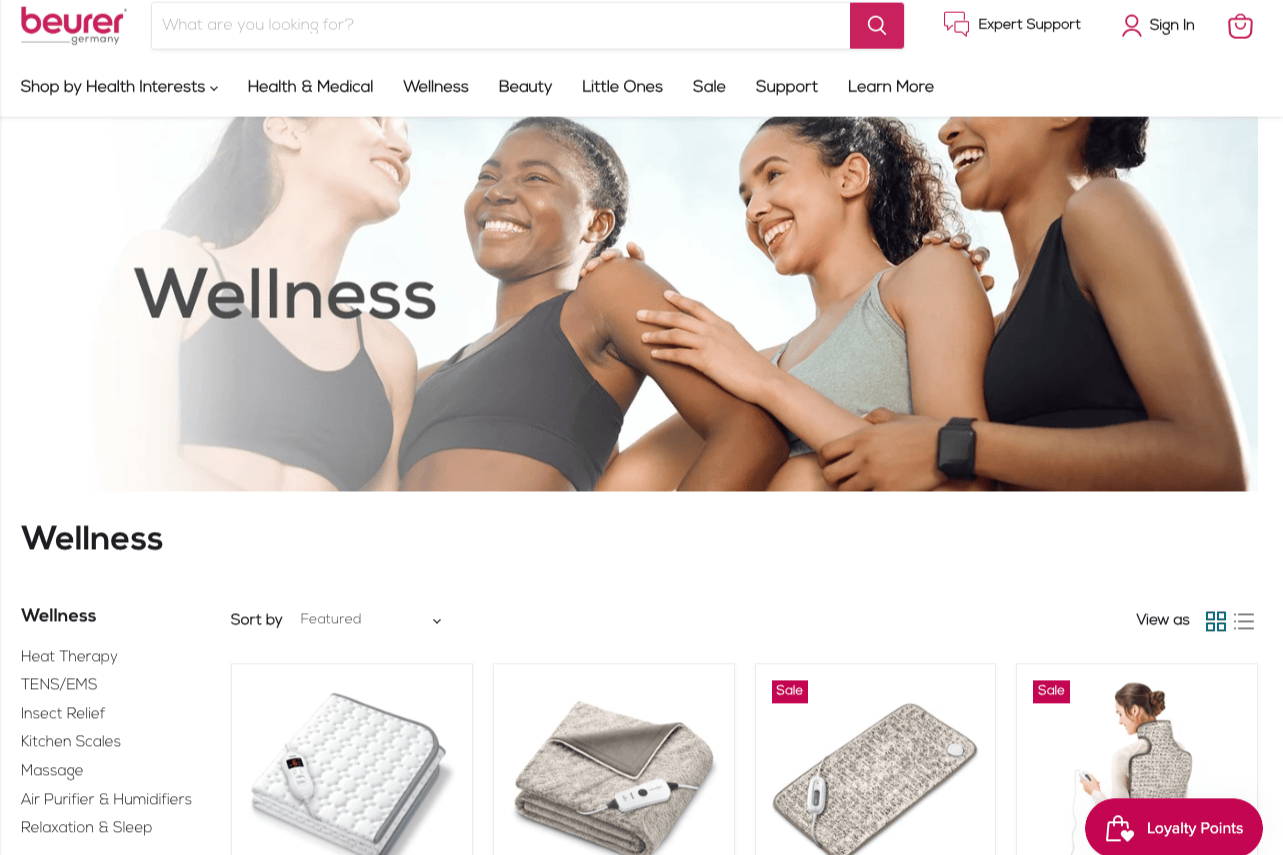 Beurer Website