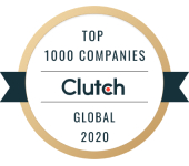Clutch Top 1000 Global Companies 2020 Auszeichnung für Business-Service-Anbieter und B2B-Bewertungen.